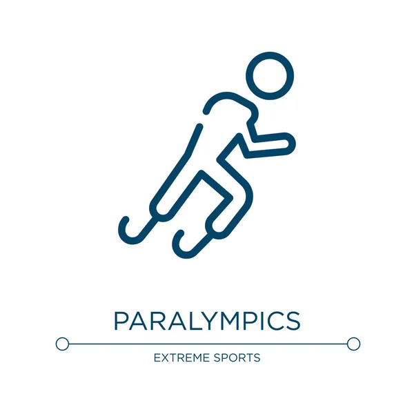 Paralympics Ikone Lineare Vektorillustration Aus Der Sportsammlung Umriss Paralympics Symbol — Stockvektor