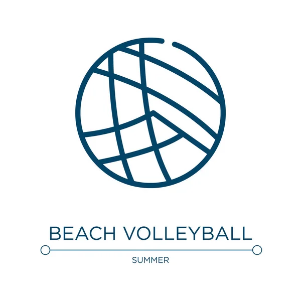 Beachvolleyball Ikone Lineare Vektorillustration Aus Der Sommerkollektion Umriss Beachvolleyball Symbol — Stockvektor