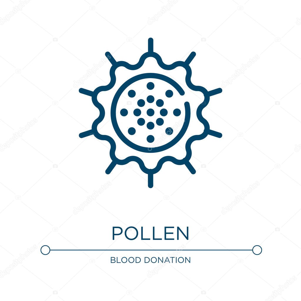 Pollen icon. Linear vector illustration from allergies collection. Outline pollen icon vector. Thin line symbol for use on web and mobile apps, logo, print media.