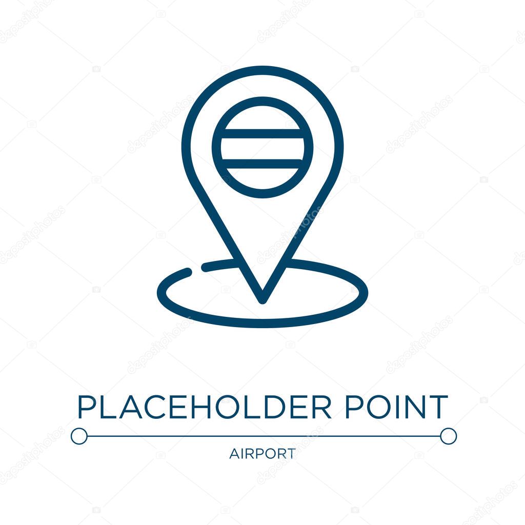 Placeholder point icon. Linear vector illustration from signals set collection. Outline placeholder point icon vector. Thin line symbol for use on web and mobile apps, logo, print media.