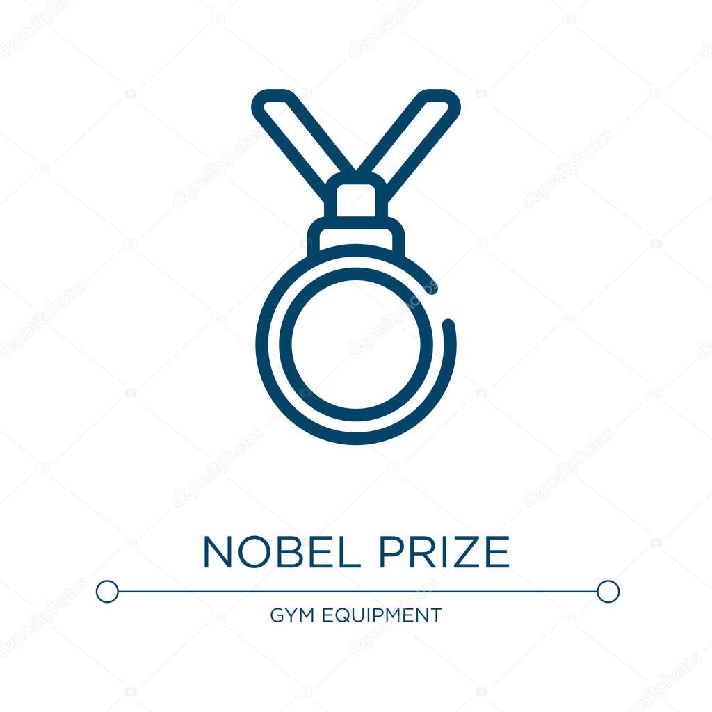 Nobel prize icon. Linear vector illustration from awards collection. Outline nobel prize icon vector. Thin line symbol for use on web and mobile apps, logo, print media.