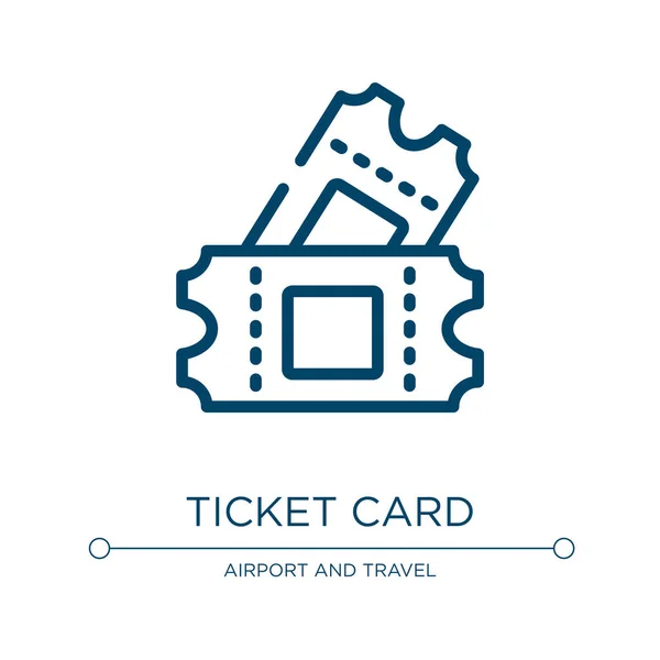 Ticketkarten Symbol Lineare Vektorillustration Aus Der Frontier Collection Umriss Ticket — Stockvektor