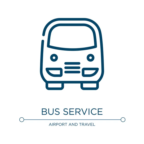 Buszjárat Ikon Lineáris Vektor Illusztráció Repülőtéri Gyűjteményből Vázlatos Busz Szolgáltatás — Stock Vector