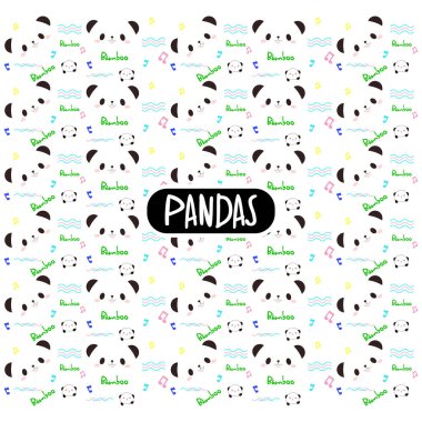 Güzel ve çekici panda tasarım konsepti illüstrasyonu duvar kağıdı, arka plan, çıkartmalar, temalar, uygulamalar, web sitesi gösterimi, çevrimiçi dükkan gösterimi için kullanılabilir. Güzel geçmiş. Arkaplan.