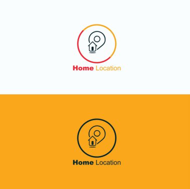Ev konumunun logo tasarım sembolü