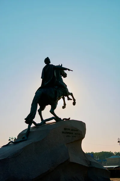 Pedro Gran Monumento Vista Del Río Desde Paseo Marítimo — Foto de Stock