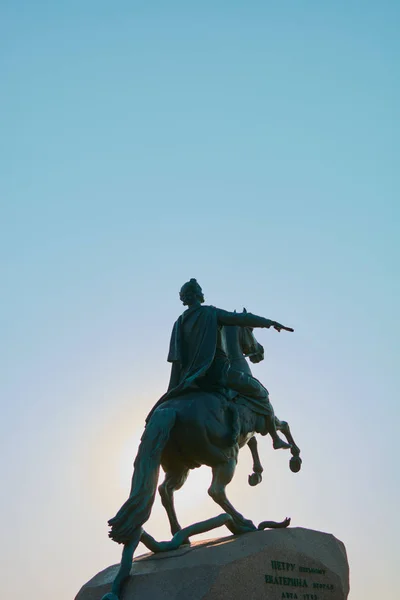 Peter Den Stora Monument Flodutsikt Från Vattnet — Stockfoto