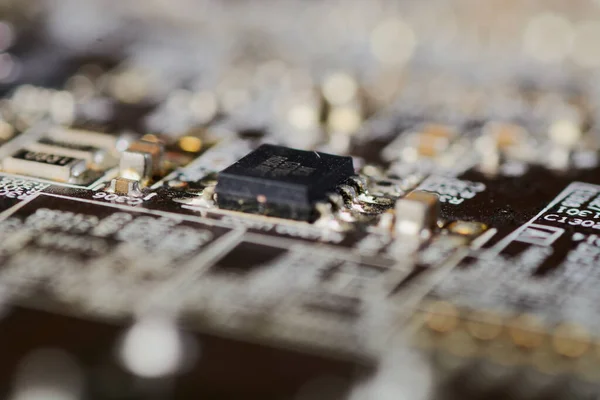 High tech matice deska s čipové komponenty — Stock fotografie