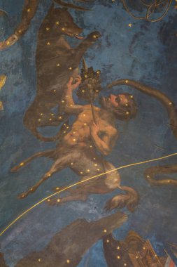 Detail of a Fresco in the Zodiac Room inside Ducal Palace in Mantua -Italy. clipart