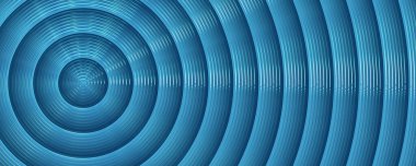 abstract digital wallpaper, metallic blue circle background