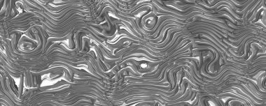 soyut duvar kağıdı, dalgalı metalik gümüş sıvı arkaplan