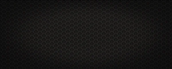 Dark Black Hexagon Texture Background Copy Space — Stock Photo, Image