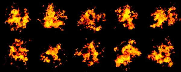 Abstract Digital Wallpaper Flaming Fire Sprite Effects Set Background — 图库照片