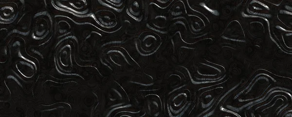 抽象墙纸 液态黑色波纹背景 — 图库照片