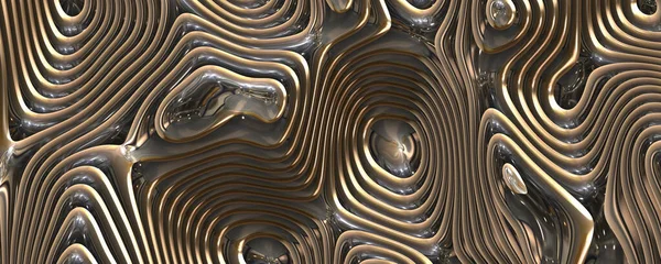 Abstract Digital Wallpaper Wavy Metallic Texture — Stock Photo, Image