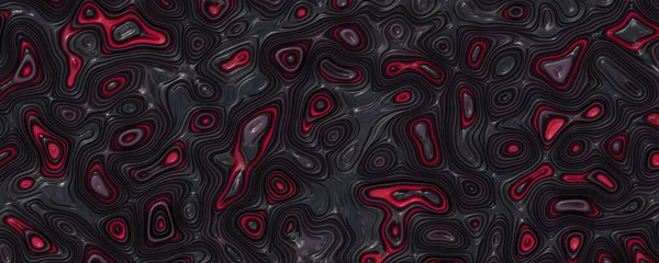 黒い赤い波状液体の背景 — ストック写真