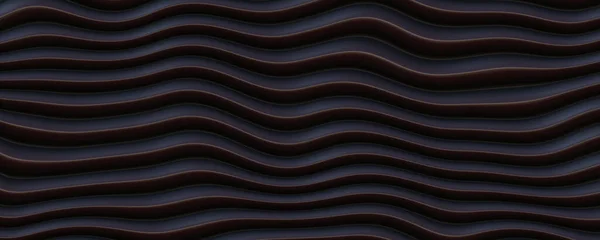 Абстрактна Фонова Ілюстрація Хвилясті Чорні Лінії — стокове фото