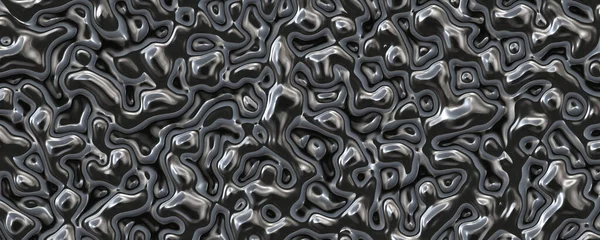 Abstraktní Ilustrace Pozadí Tekutá Kovová Textura — Stock fotografie