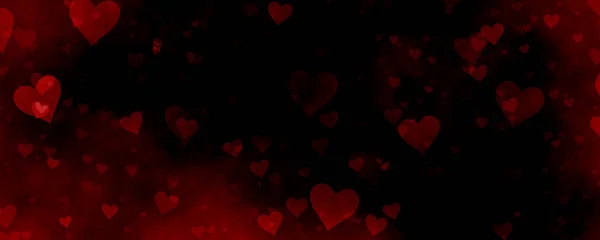 Abstract Digital Wallpaper Red Hearts Pattern — Stock Photo, Image