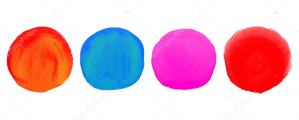 abstract background illustration, colorful watercolor circle element