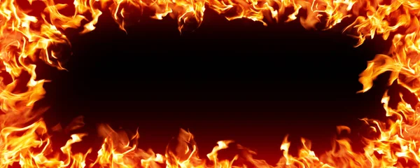 Abstrakcyjny Tło Ilustracja Gorący Ogień Ramka — Zdjęcie stockowe