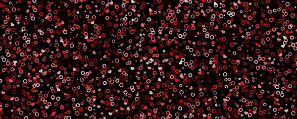 Czerwony Papier Pakowy Teksturą Gwiazdy Krąg Serca — Zdjęcie stockowe