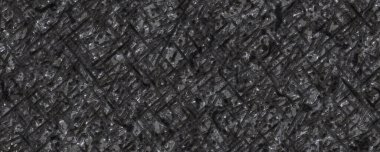 3D malzeme siyah çelik duvar deseni çiziyor.