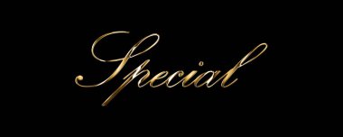 özel altın metin siyah arkaplan