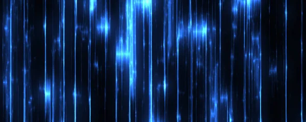 Vertical Blue Light Streaks Effect Background Particles Glow — Stock Photo, Image