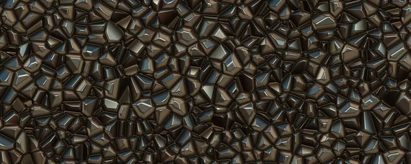 3D材料金属晶体砾石背景 — 图库照片