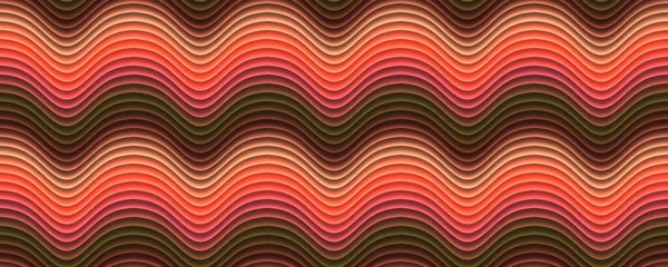 Seamless 80S Summer Wavy Pattern Background — Stock Photo, Image