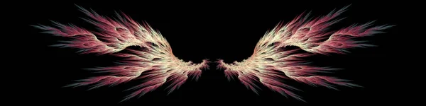 Gothic Style Angel Wings Black Background — Stock Photo, Image