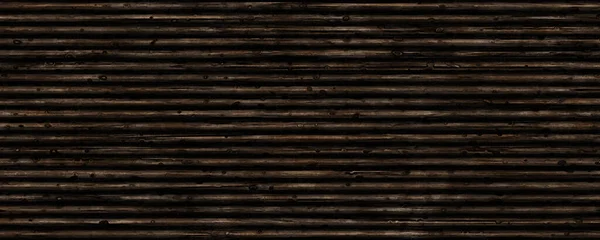 Material Marrom Escuro Logs Textura Parede — Fotografia de Stock