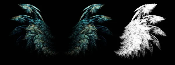 Абстрактные Крылья Древних Мистических Птиц Подрезающей Маской — стоковое фото