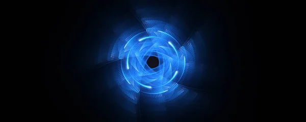 Energy Abstract Blue Windmills Light Trail — Stock Photo, Image