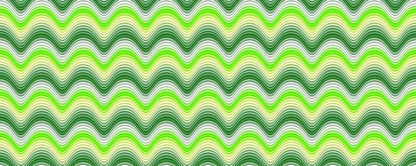 ライムグリーンのシームレスな波状パターン — ストック写真