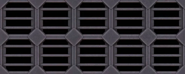 Materiaal Ventilatie Jail Textuur Met Zwarte Achtergrond — Stockfoto
