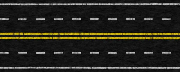 Piszkos Két Sárga Egyenes Vonalú Autópálya Textúra Háttér — Stock Fotó