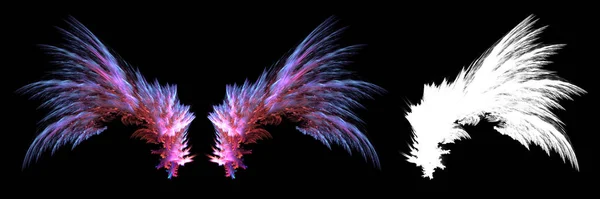 Kleurrijke Mystieke Abstracte Drakenvleugels — Stockfoto