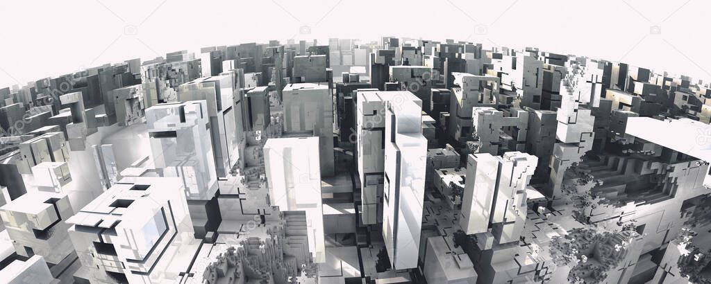 sky drone city of pixel building 