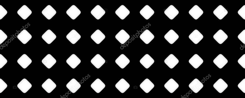 Black and white solid diamond seamless pattern background