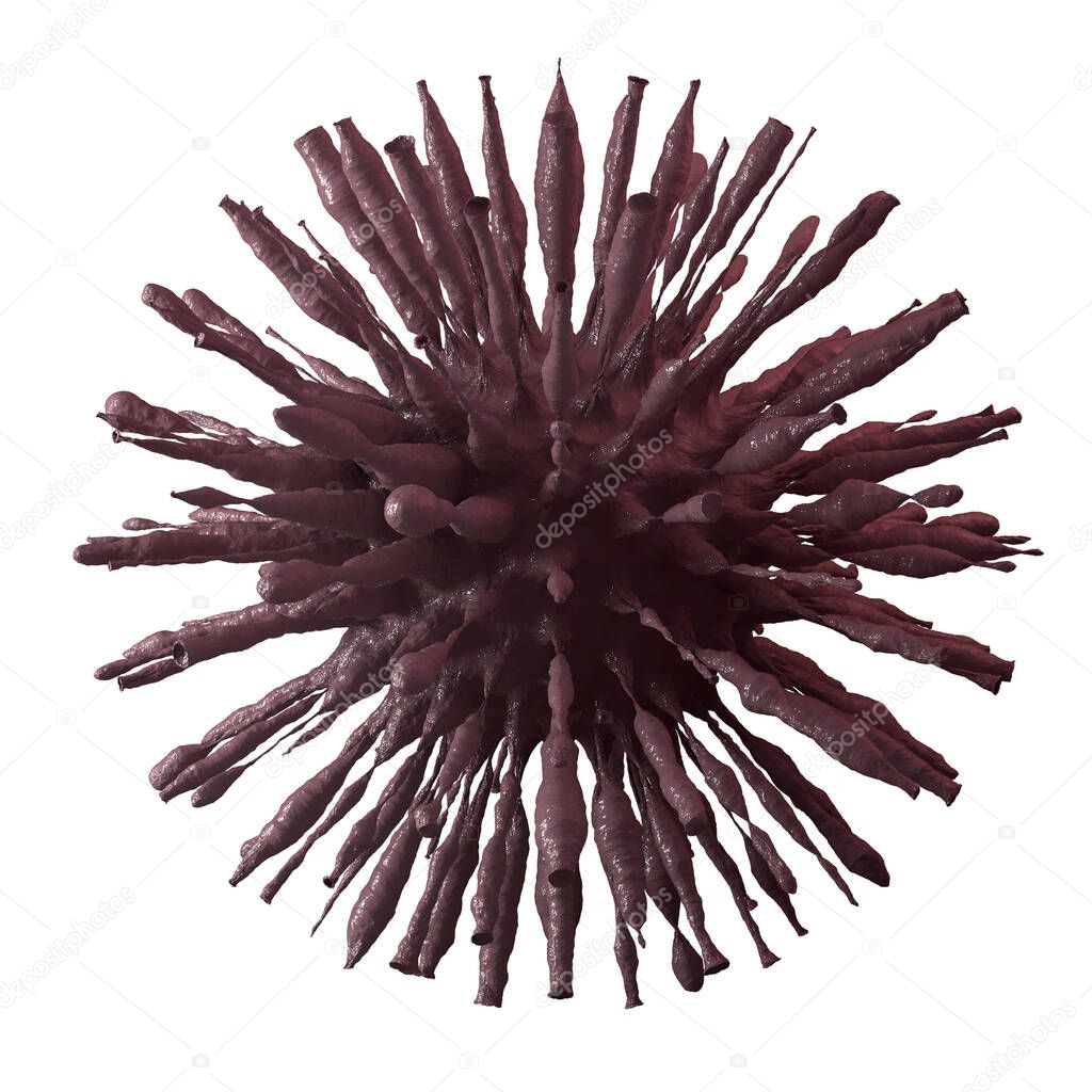 3d render abstract bacterial virus cells