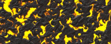 3D malzeme sarı magma yangın arkaplanı