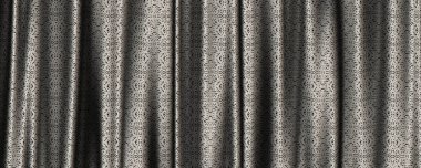 Dalgalı gri dantel perdeler 