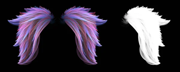 Colorful Fairytale Angel Wings Clipping Mask — Stock Photo, Image