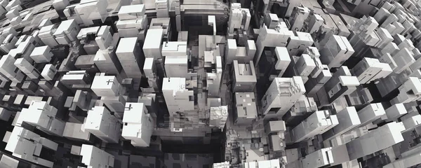 Céu Drone Branco Pixel Cidade Fundo — Fotografia de Stock