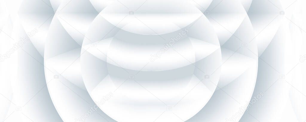 Gradient white circle space background