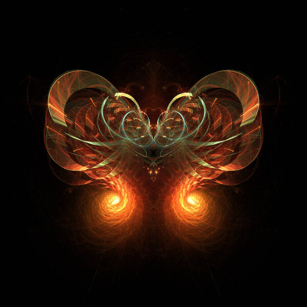 Фон абстрактного эффекта бабочки огня