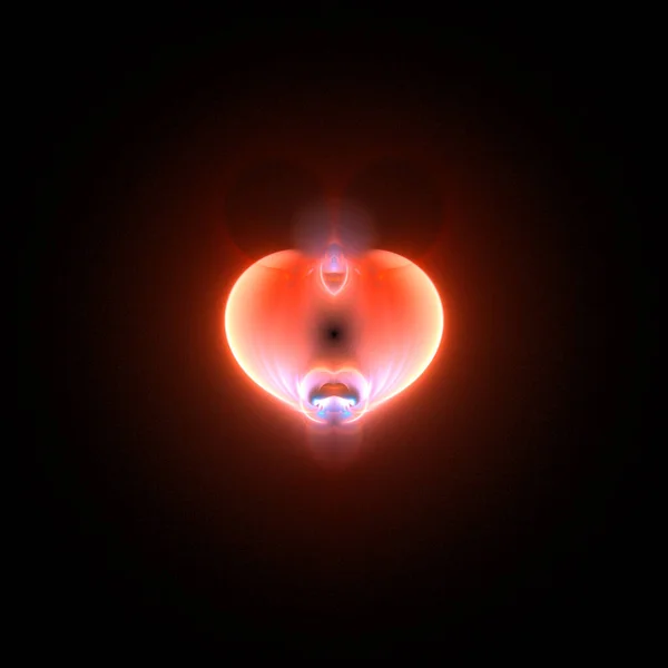 Abstract Glowing Peach Heart Background — Stock Photo, Image