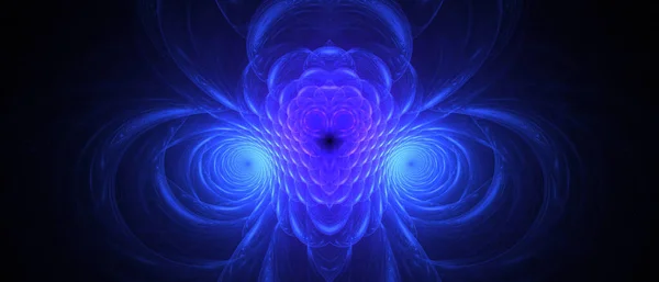 Дві Вихрові Абстрактні Сині Енергії Сюрреалістичні — стокове фото